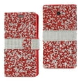 thumbnail image 1 of Reiko brand for Galaxy J3 Emerge Diamond Rhinestone Wallet Case In Red, 1 of 4