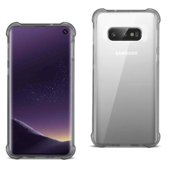 Reiko brand for Galaxy S10 Lite(s10e) Clear Bumper Case With Air Cushion Protection In Clear Black