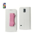 thumbnail image 1 of Reiko brand for Galaxy S5 Flip Folio Bow Wallet Case In White Pink, 1 of 4