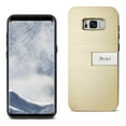 thumbnail image 1 of Reiko brand for Galaxy S8/ Sm Slim Armor Hybrid Case With Card Holder And Kickstand In Gold, 1 of 4