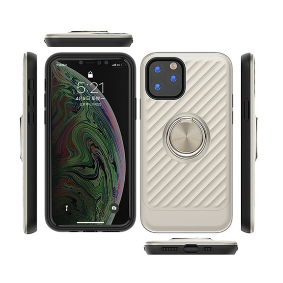 Reiko brand for Iphone 11 Pro Case With Ring Holder In Silver