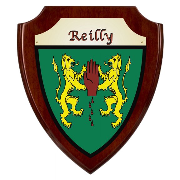 Reilly Irish Coat of Arms Shield Plaque - Rosewood Finish