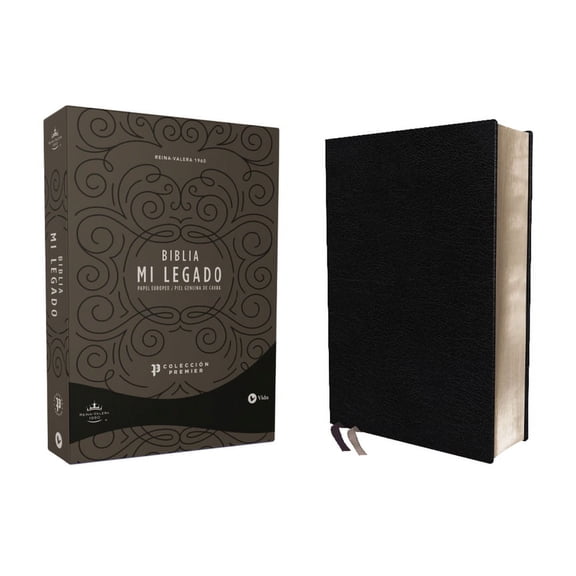 Rvr60, Santa Biblia Mi Legado, Coleccin Premier, Piel Genuina de Cabra, Negro, Una Columna, Interior a DOS Colores, Com, (Hardcover)