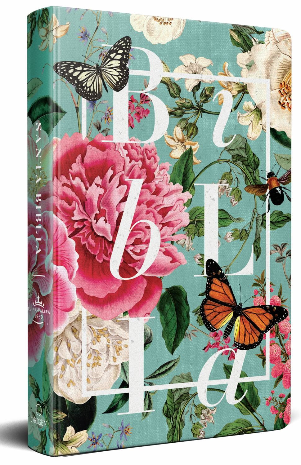 Biblia RVR 1960 Letra Grande Tamao Manual, Tapa Dura Jardin de Flores (Hardcover)