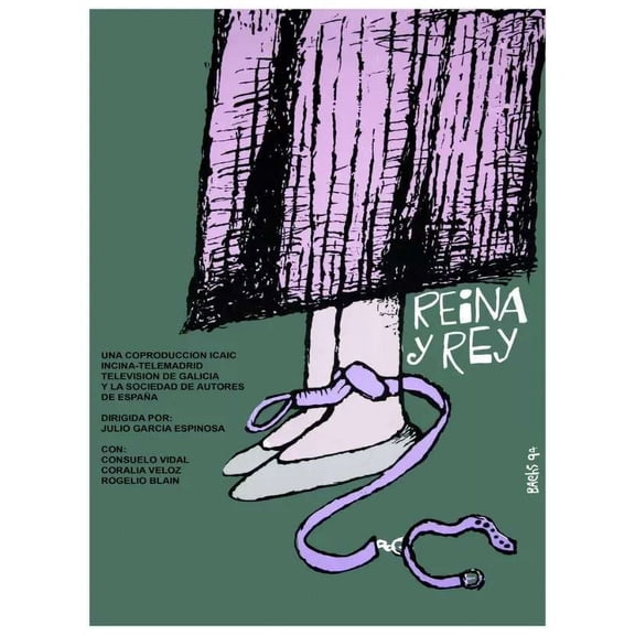 Reina y Rey, Queen & King Decoration Poster.Graphic Art Interior design. 16 x 24 Inch Poster