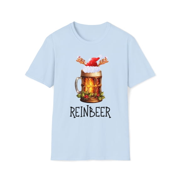 Reinbeer Funny Drinking, Gildan Unisex Softstyle Shirt, Graphic Tee, S-3XL