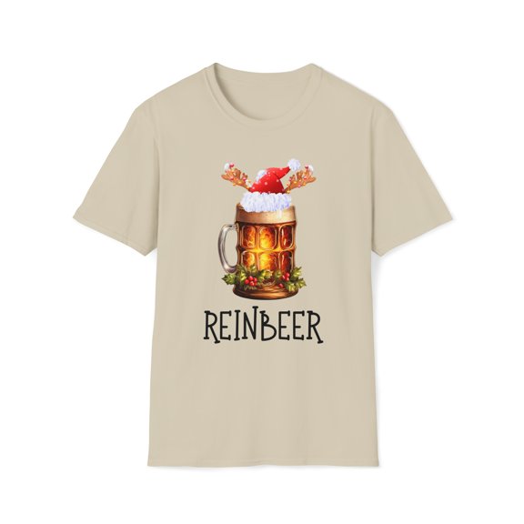 Reinbeer Funny Drinking, Gildan Unisex Softstyle Shirt, Graphic Tee, S-3XL