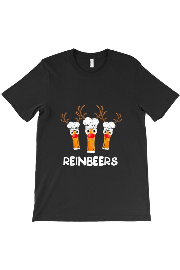 Reinbeers Funny Reindeer Beer Christmas Drinking Xmas Holiday Graphic H2509 Unisex T-Shirt, Up to 5XL Available