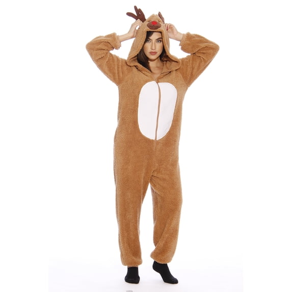 Reindeer Adult Bodysuit (Reindeer Sherpa, X-Small)