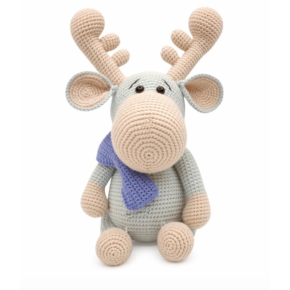 Reindeer Crochet Kit for Beginners, Reindeer Amigurumi Starter Set with Step by Step Video Tutorials, TIKA