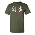 thumbnail image 1 of Reindeer Antlers Novelty Humor Graphic Tees Men Animal Lover Hilarious Funny SarcasticT Shirt, 1 of 5