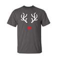 thumbnail image 1 of Reindeer Antlers Sarcastic Humor Graphic Novelty Super Soft Ring Spun Funny T Shirt, 1 of 3