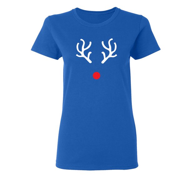 Reindeer Antlers Sarcastic Novelty Gift Idea Adult Humor Funny Women's Casual Tees