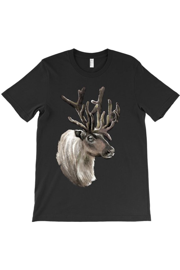 Reindeer Buck Funny Deer Head Christmas Holiday Animal Graphic T-Shirt G4924, Up to 5XL