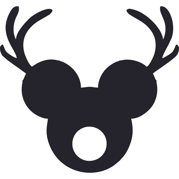 Reindeer Cartoon Characters Wall Art Vinyl Sticker Design Decal Girl Boy Kid Bedroom Nursery Kindergarten Fun Home Children Room Decor Stickers Wall Art Vinyl Decor Size (10x10 inch)