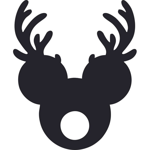 Reindeer Cartoon Characters Wall Art Vinyl Sticker Design Decal Girl Boy Kid Bedroom Nursery Kindergarten Fun Home Children Room Decor Stickers Wall Art Vinyl Decor Size (20x20 inch)