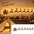 thumbnail image 1 of Reindeer Christmas Decor with Santa Sleigh Silhouette, 1 Piece, Led Illuminated Flat Cutout, for Indoor and Outdoor Holiday Display, Christmas Wall Decoration, 1 of 5