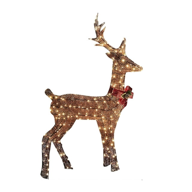 Reindeer Christmas Decoration, 3Piece Lighted Christmas Deer Family Set, Light Up Outdoor