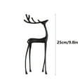 thumbnail image 1 of Reindeer Christmas Decoration for Home: Black Metal Reindeer Figurines for Centerpiece Living Room - Deer Christmas Statues Decor for Shelf Table Mantel Fireplace Entryway - Deer Sculptures, 1 of 7