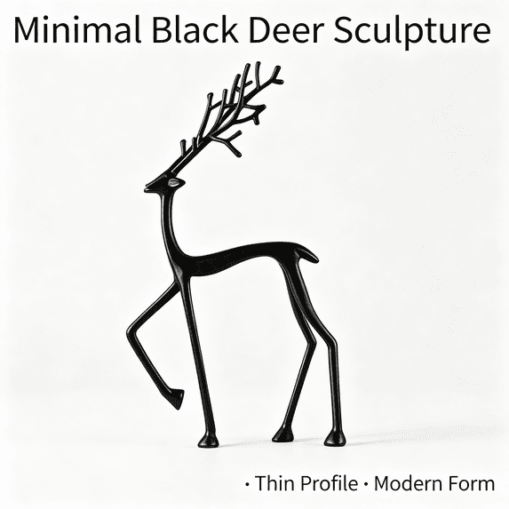 Reindeer Christmas Decorations, Christmas Deer Figurine Ornament, Exquisite Deer Statue for Wine Cabinet Living Room TV Stand, Christmas Table Decor Gifts by MPOISVA