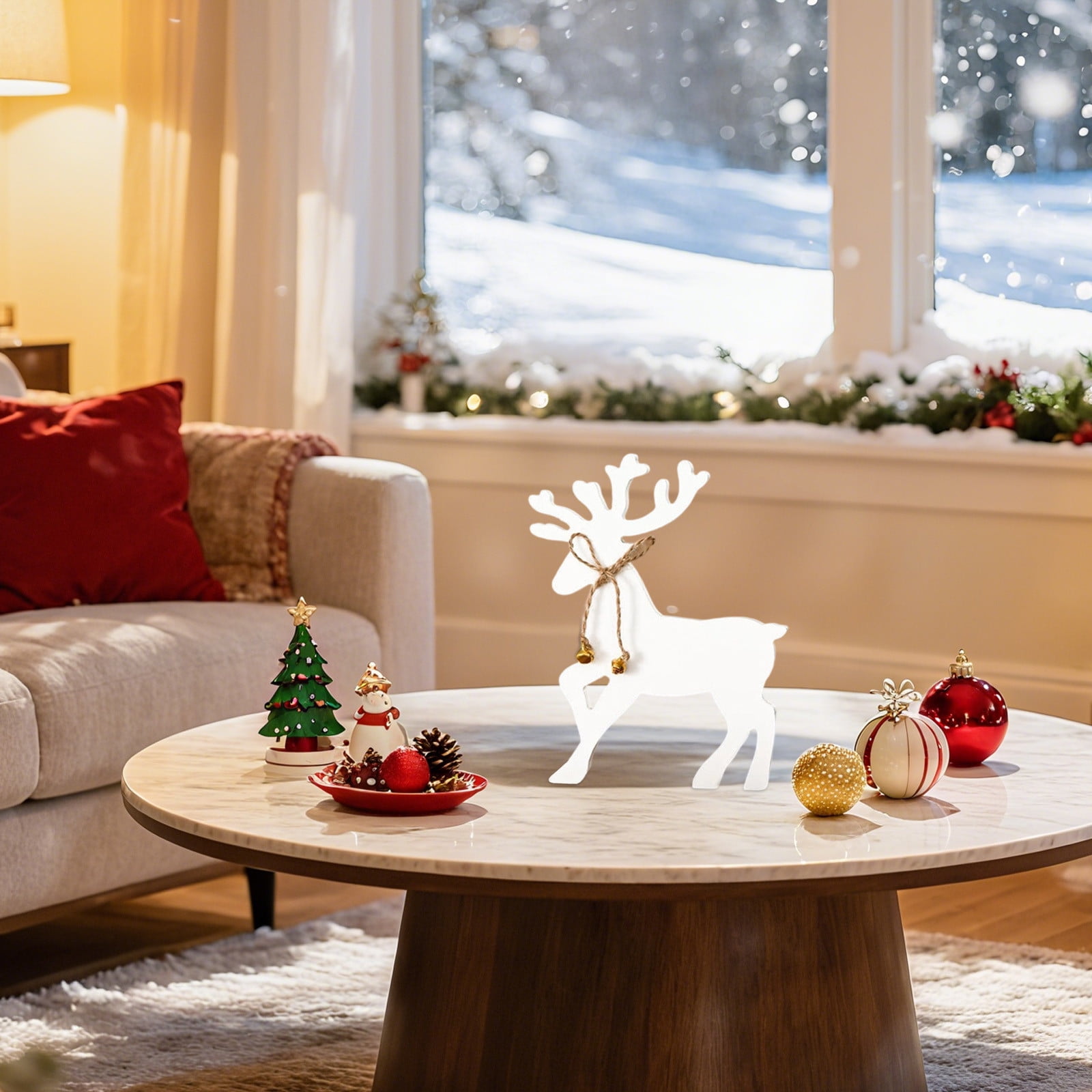 Reindeer Christmas Decorations Indoor Christmas Table Wood Sign