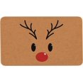 thumbnail image 1 of Reindeer Christmas Doormat Outdoor Entrance Christmas Rug for Outdoor Welcome Mats for Front Door, Brown Indoor Christmas Mat Non Slip Door Mat Indoor or Outdoor for Home Decor, 30 X 17 Inch, 1 of 6