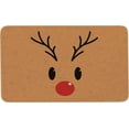 thumbnail image 1 of Reindeer Christmas Doormat Outdoor Entrance Christmas Rug for Outdoor Welcome Mats for Front Door, Brown Indoor Christmas Mat Non Slip Door Mat Indoor or Outdoor for Home Decor, 30 X 17 Inch, 1 of 6