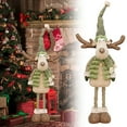 thumbnail image 1 of Reindeer Christmas Decor, Plush Xmas Deer with Scarf & Antlers, Handmade Swedish Style Santa Elk Figurine for Home Table Shelf Christmas Decorations(33.5in), 1 of 7