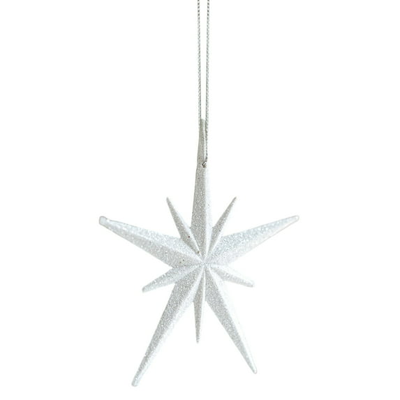 Reindeer Christmas Ornaments for Tree White Glitter Deer Hanging Decorations Rustic Farmhouse Reindeer Decor for Holiday Party Xmas Home Gift