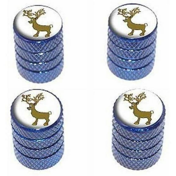 Reindeer Christmas Tire Rim Wheel Aluminum Valve Stem Caps, Multiple Colors
