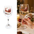 thumbnail image 1 of Reindeer Christmas Wine Glass 12oz, Holiday Stemware with Vivid 2D Print, Festive Xmas Party Table Decor & Hostess Gift for Wine Lovers & Family, 1 of 4