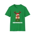 thumbnail image 1 of Reindeer Coffee, Gildan Unisex Softstyle Shirt, Brewdolph Graphic Tee S-3XL, 1 of 4