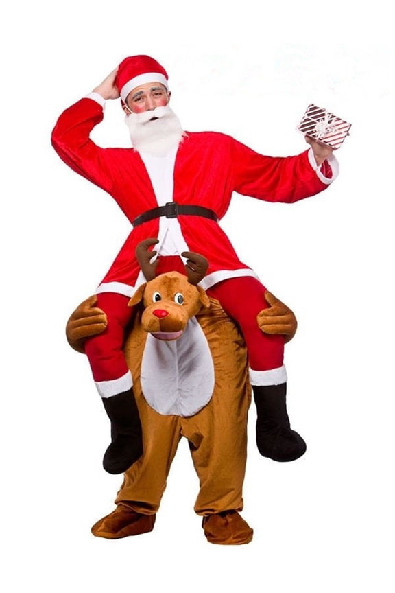 Reindeer Costume Christmas Costumes for Women/Men Fancy Riding on Reindeer's Shoulders Unisex Adult Costume