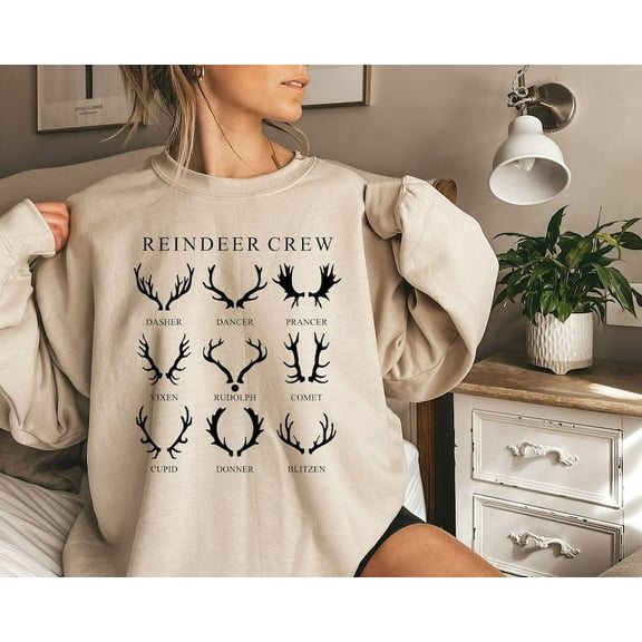 Reindeer Crew Sweatshirt,Reindeer Shirt,Christmas Deer Shirt,Christmas Hoodie,Christmas Gift,Reindeer Christmas,Christmas Gift