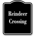 thumbnail image 1 of Reindeer Crossing BLACK Aluminum Composite Sign 15''x18'', 1 of 9