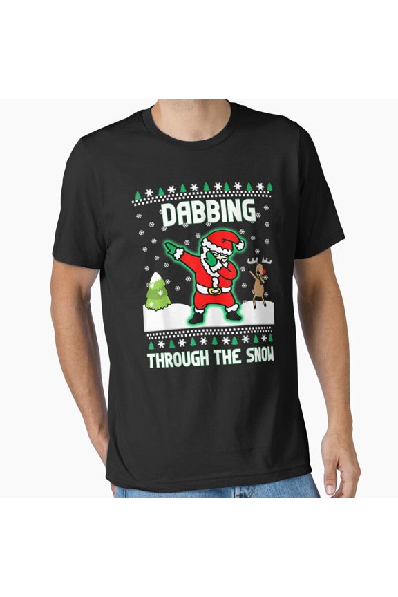 Reindeer Dab Crew Bringing Festive Christmas Winter Fun Through Snow Unisex T-Shirt, up to size 5XL
