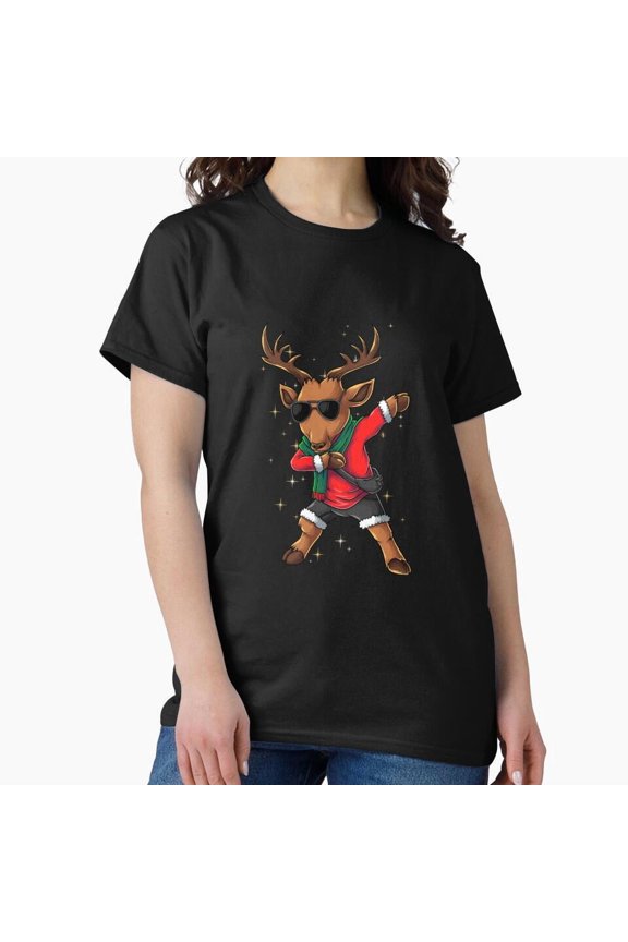 Reindeer Dab Dance Crew Spreading Festive Christmas Winter Humor Unisex T-Shirt, up to size 5XL