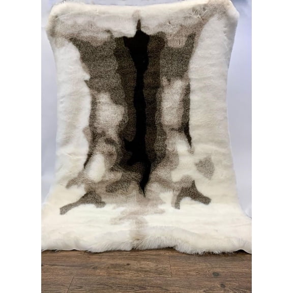 Reindeer Deer Soft Faux Fur Vegan Hide Area Rug/Carpet - Renne Collection$$Home Decor, Kitchen, & Other