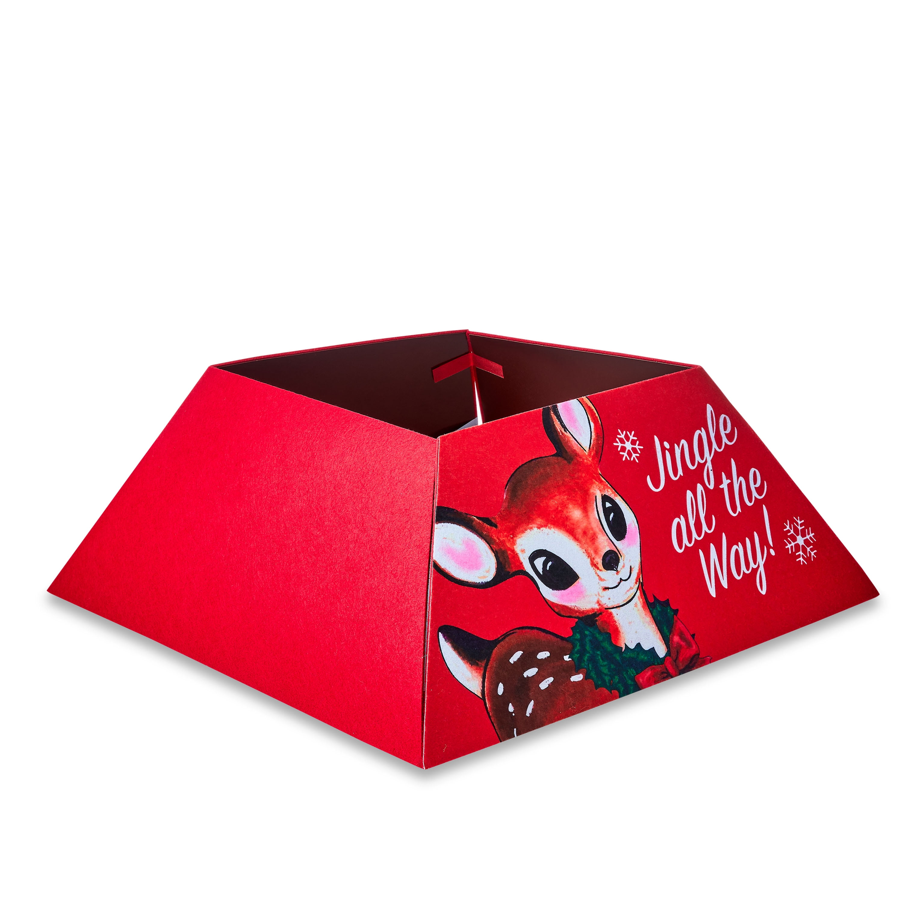 Reindeer Felt Stand Band Tree Stand Cover, 19.5 in x 9 in, by Holiday