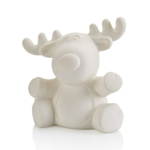 Reindeer Figure 6.25H x 5.5W Paint Your Own Pottery Ceramic Bisque, Ready To Paint, Craft Kit