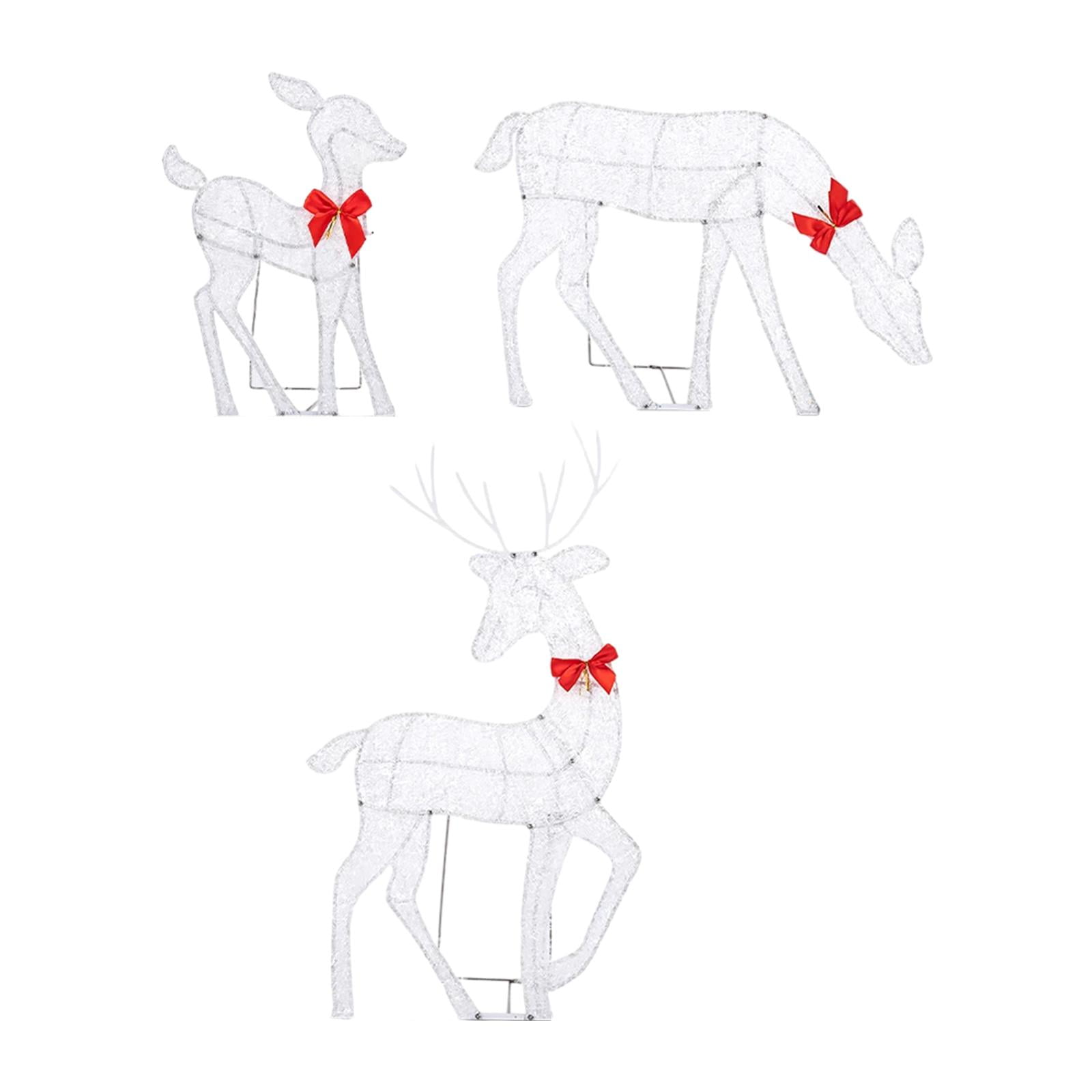 Reindeer Figurine,Reindeer Family Lighted Outdoor Decorations,Christmas