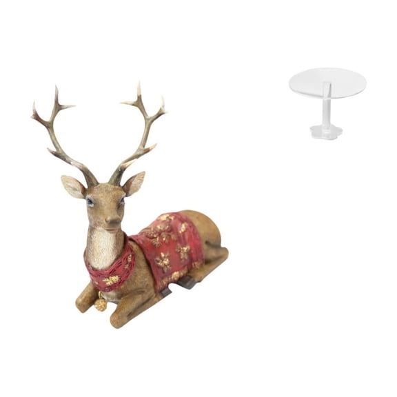 Reindeer Figurines Elk Deer Statue Acrylic Material Christmas Decor for Children and Dollhouse Scene