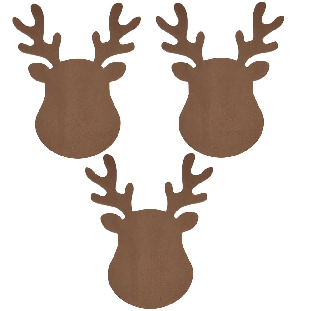 Reindeer Foam Craft Shapes, 48/pack, Brown, for Craft Projects