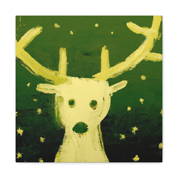 Reindeer Impressionism Scene - Canvas