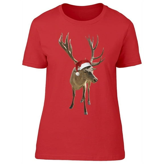 Reindeer Is Ready For Christmas T-Shirt Women -Image by Shutterstock, Female x-Large