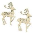 thumbnail image 1 of Reindeer Laser Cut Ornaments, 4-Inch, 2-Piece, 1 of 1