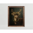 thumbnail image 1 of Reindeer, Moody Winter Holiday Wall Art, Vintage Cottagecore Posters, Festive Dark Academia, Winter Poster, Holiday Decor, Xmas Home Decor, 24x36 UNFRAMED, 1 of 3