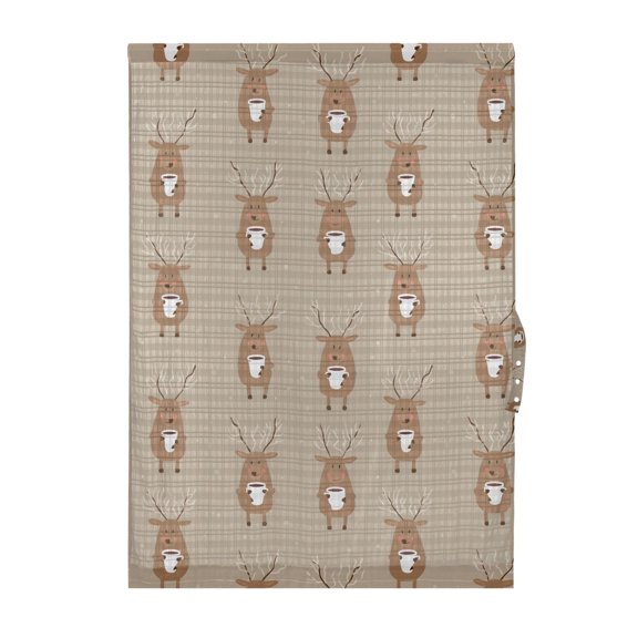 Reindeer Mug Design Door Curtain Blackout Thermal Insulated Door Side Curtain Panels Privacy 25x40in