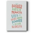 thumbnail image 1 of Reindeer Names - Multicolor Light Gray- Gallery Wrapped Canvas, 1 of 9