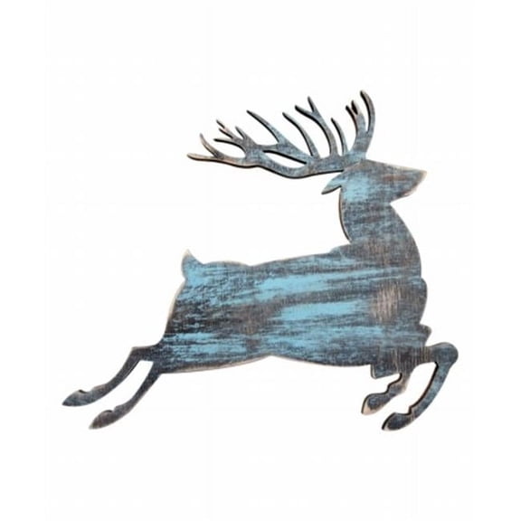 Reindeer Nature Animal Sign Rustic Wooden Wall Art - 18 in.